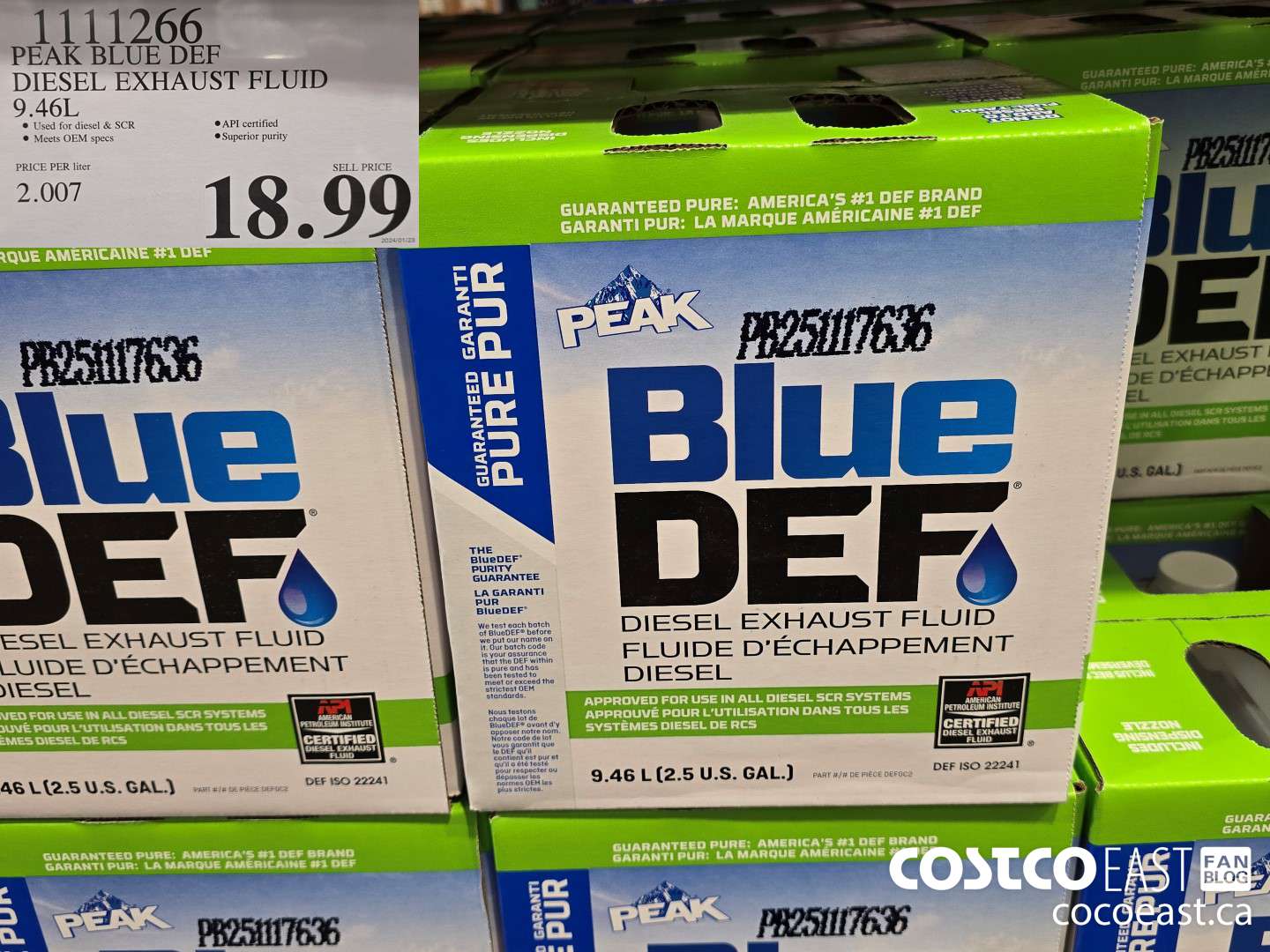 1111266 PEAK BLUE DEF DIESEL EXHAUST FLUID 9.46L $18.99