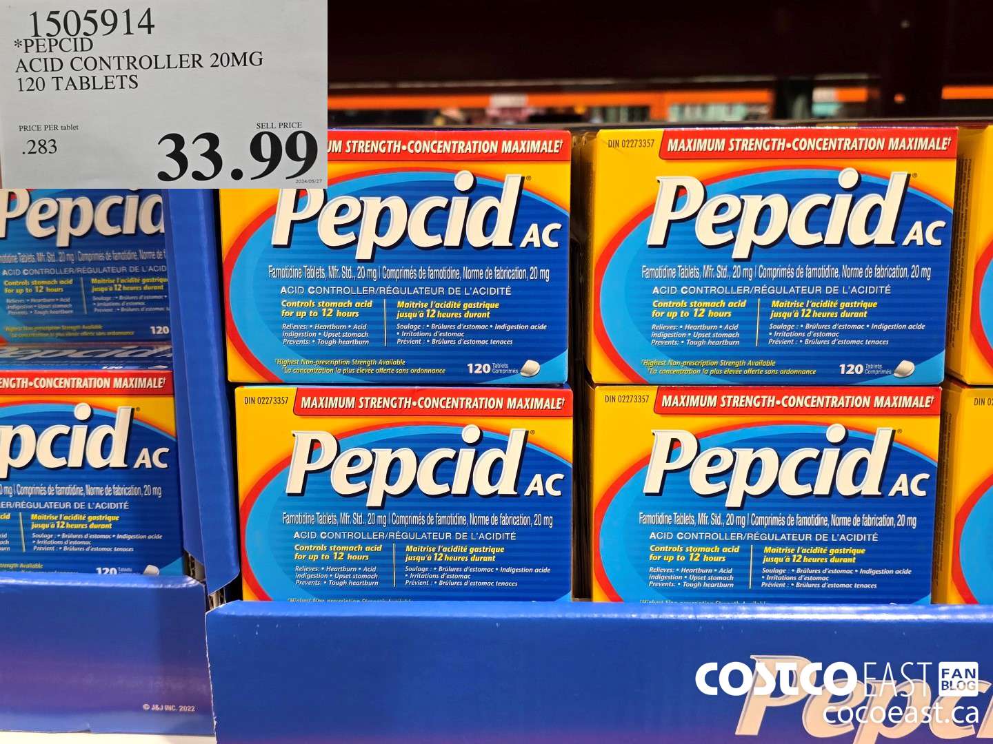 1505914 PEPCID ACID CONTROLLER 20MG 120 TABLETS $33.99