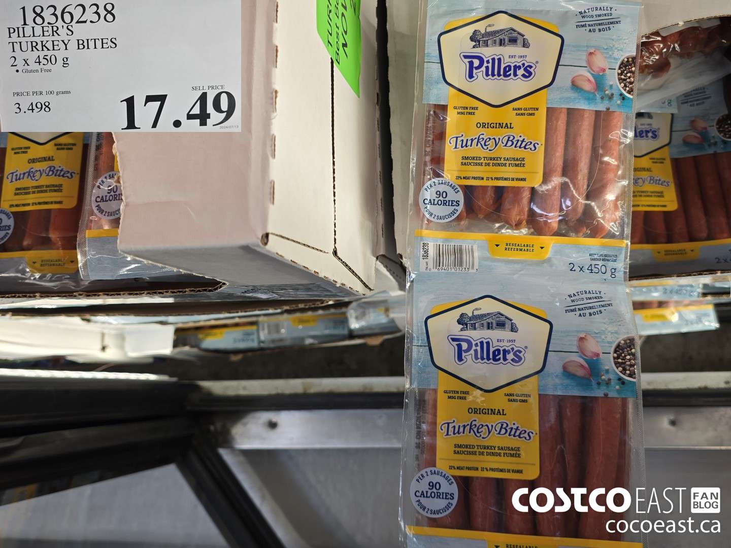 1836238 PILLER'S TURKEY BITES 2 X 450 G $17.49