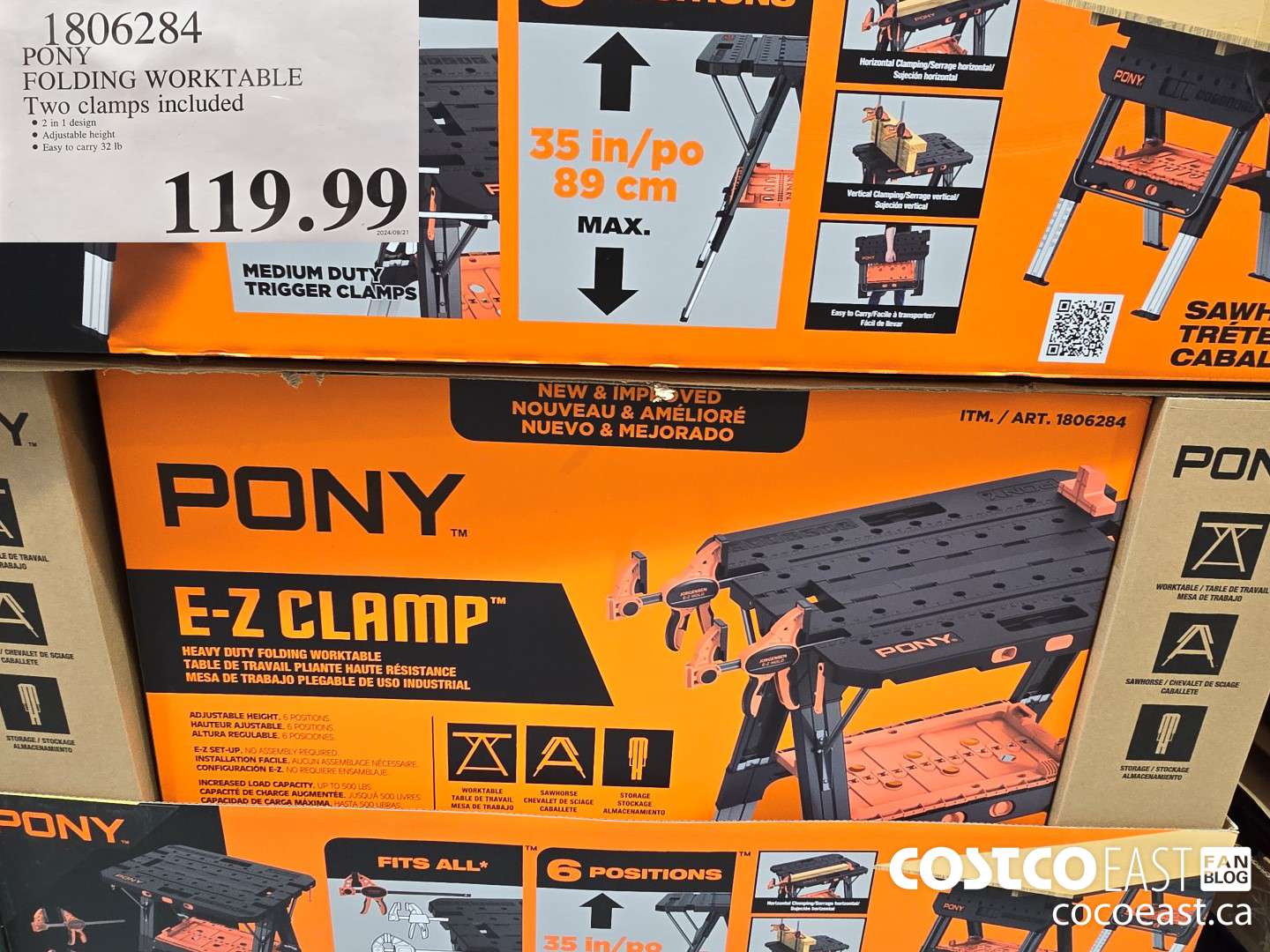 1806284 PONY FOLDING WORKTABLE ~ Two clamps included $119.99