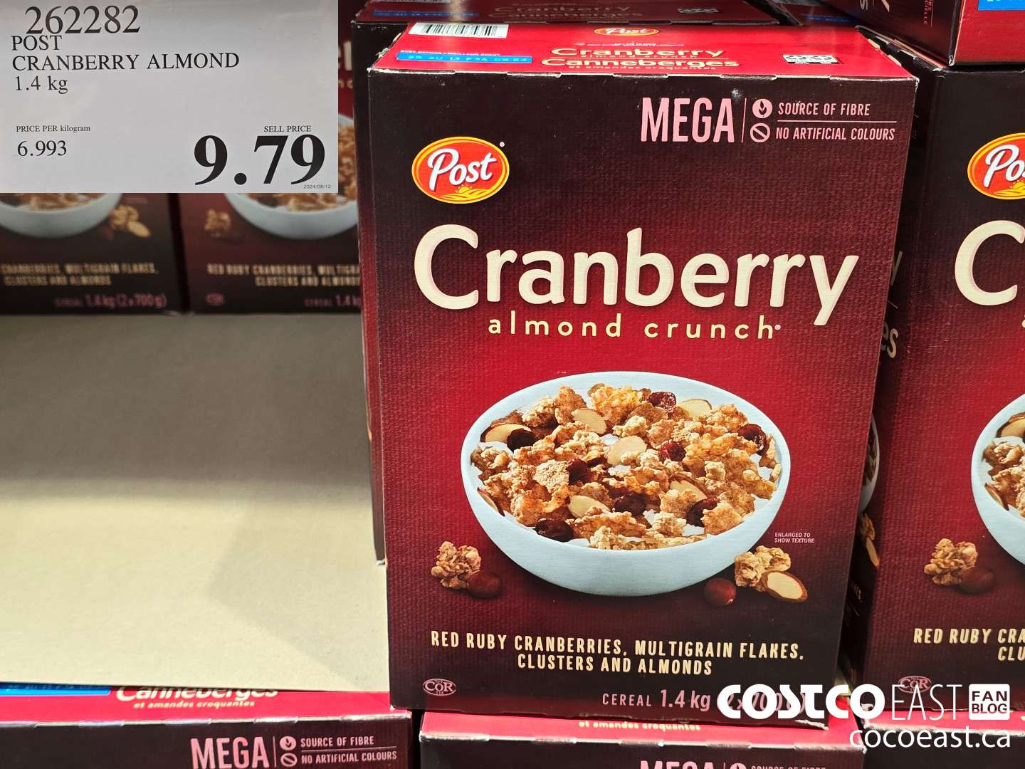 262282 POST CRANBERRY ALMOND 1.4 KG $9.79