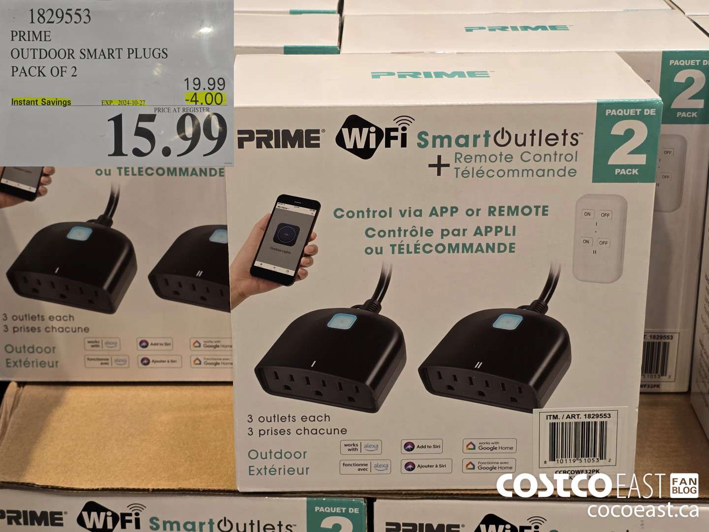 1829553 PRIME OUTDOOR SMART PLUGS PACK OF 2 ($4.00 INSTANT SAVINGS EXPIRES ON 2024-10-27) $15.99