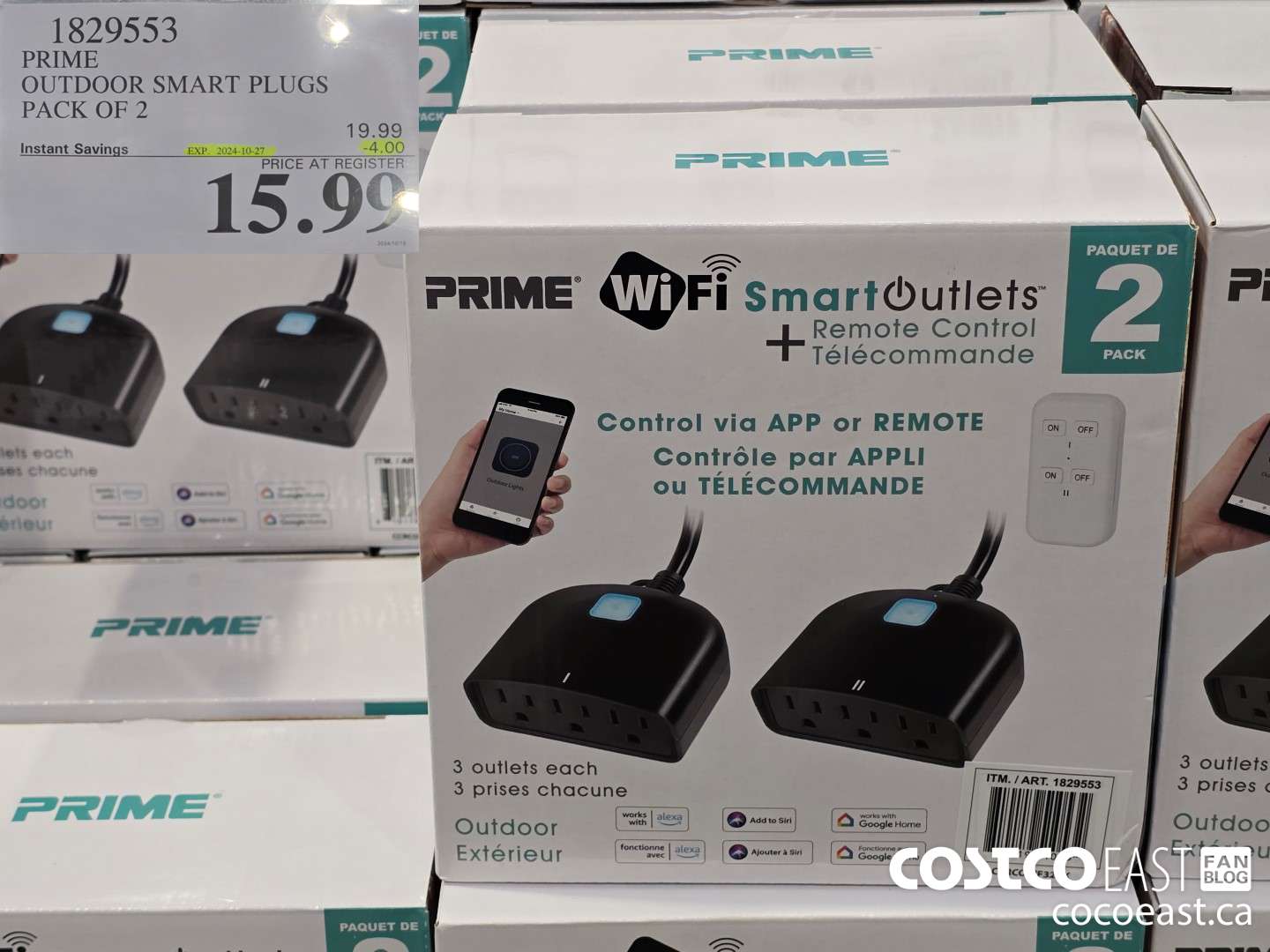 1829553 PRIME OUTDOOR SMART PLUGS PACK OF 2 ($4.00 INSTANT SAVINGS EXPIRES ON 2024-10-27) $15.99