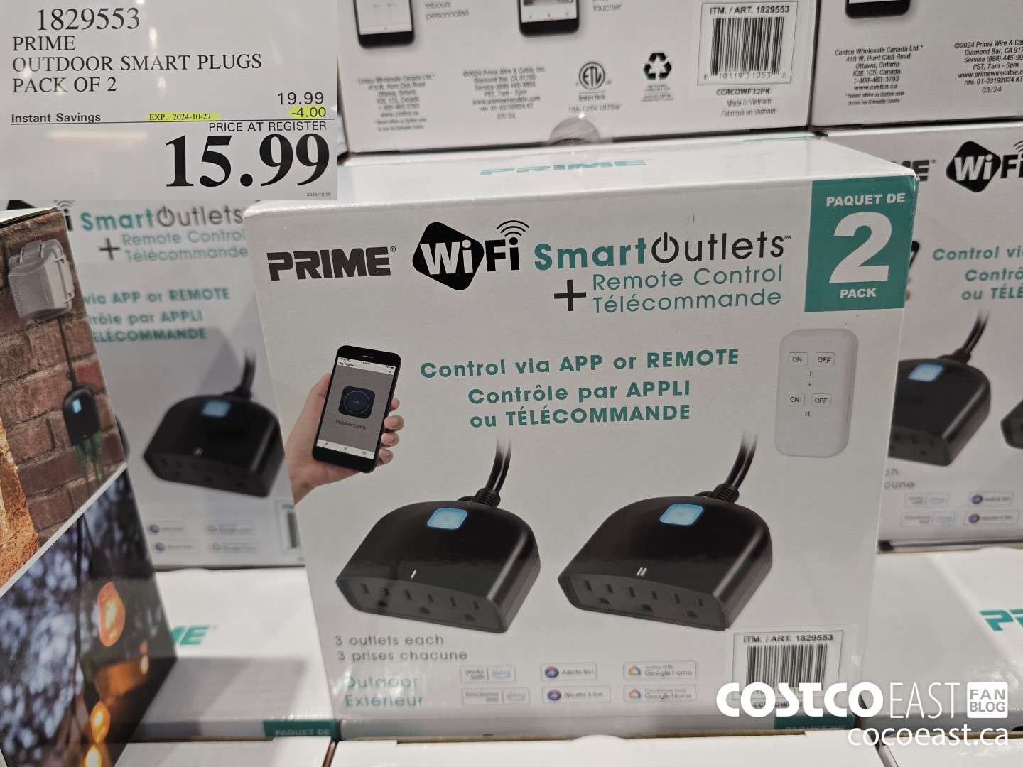 1829553 PRIME OUTDOOR SMART PLUGS PACK OF 2 ($4.00 INSTANT SAVINGS EXPIRES ON 2024-10-27) $15.99