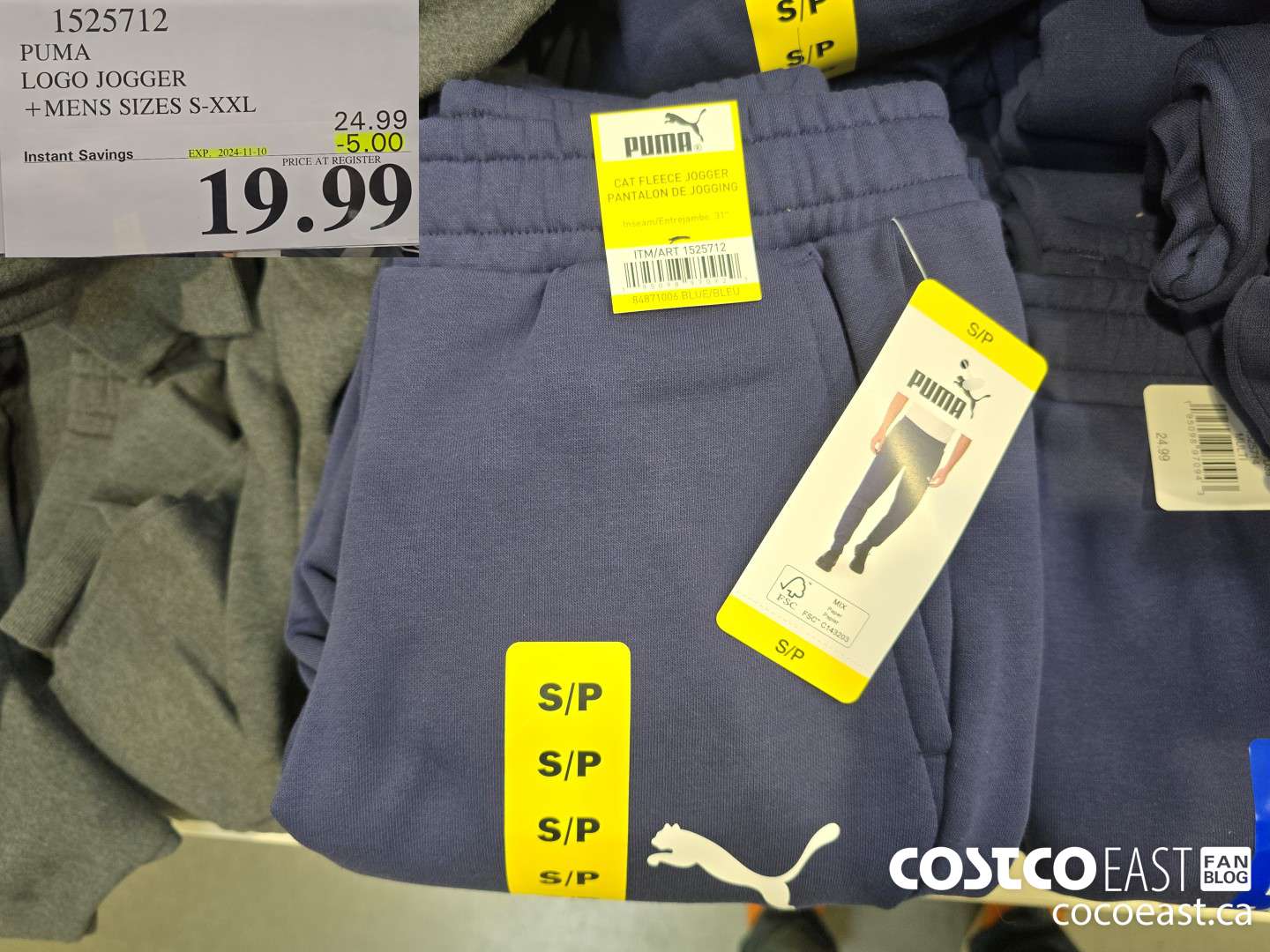 1525712 PUMA LOGO JOGGER +MENS SIZES S-XXL ($5.00 INSTANT SAVINGS EXPIRES ON 2023-11-10) $19.99