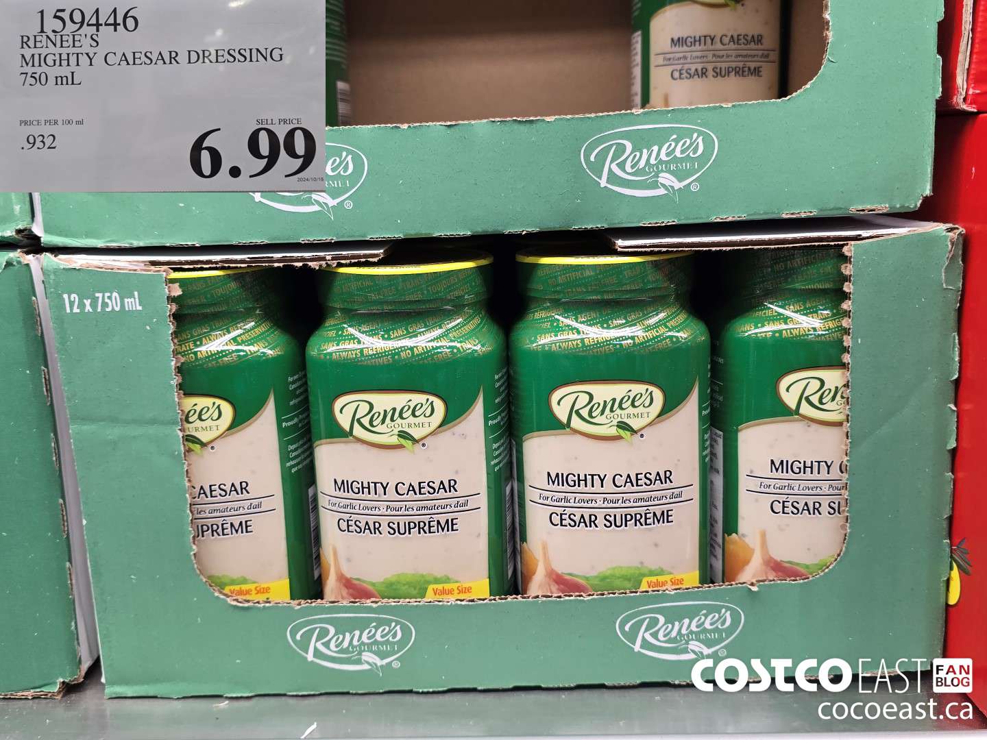 159446 RENEE'S MIGHTY CAESAR DRESSING 750 ML $6.99