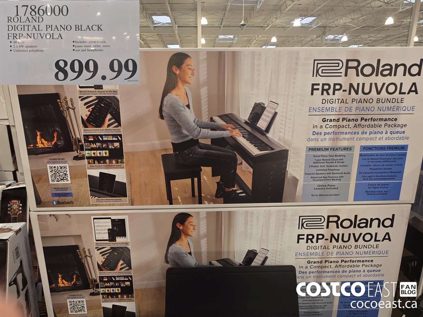 1786000 ROLAND DIGITAL PIANO BLACK FRP-NUVOLA $899.99