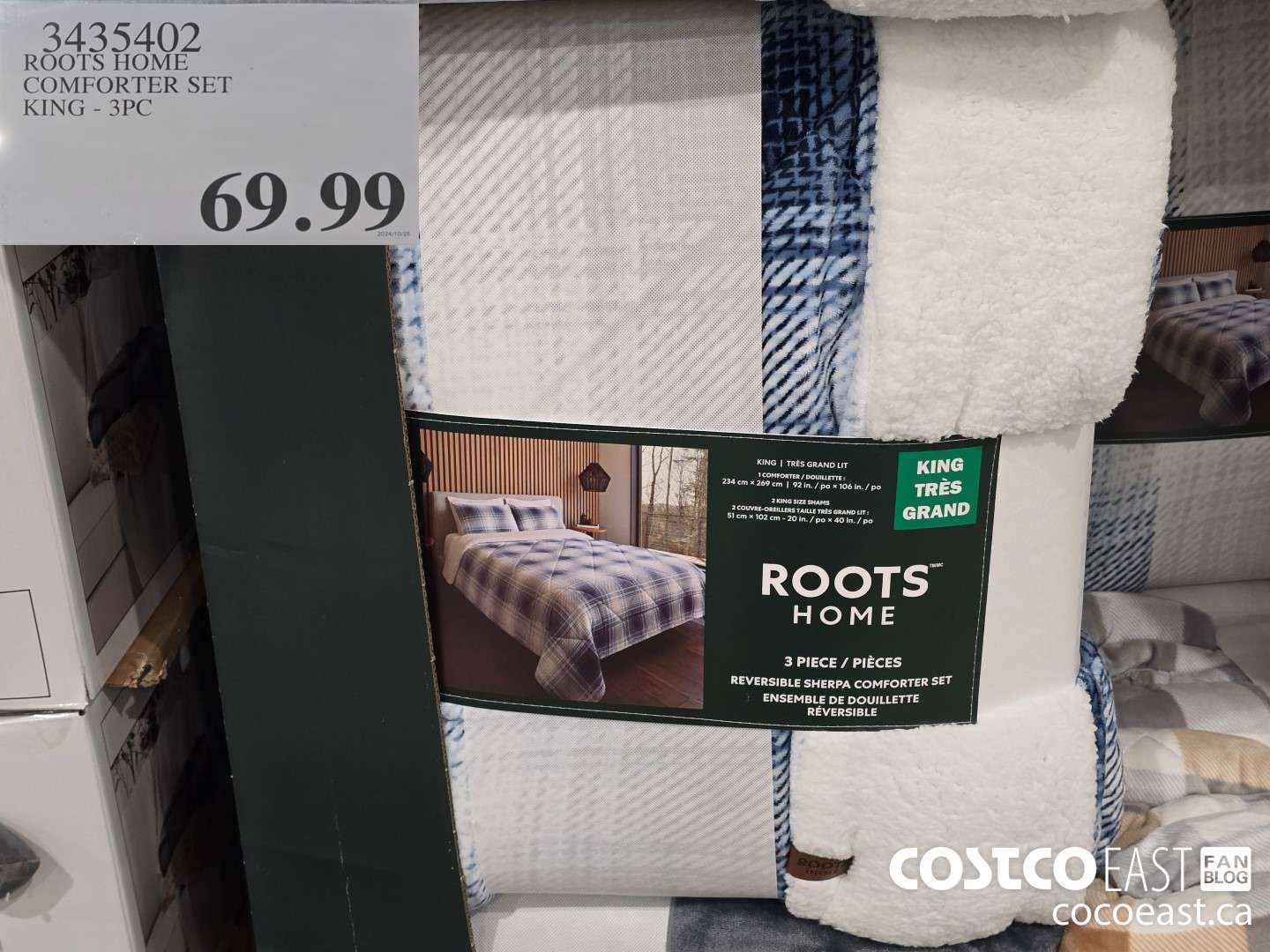 3435402 ROOTS HOME COMFORTER SET KING - 3PC $69.99