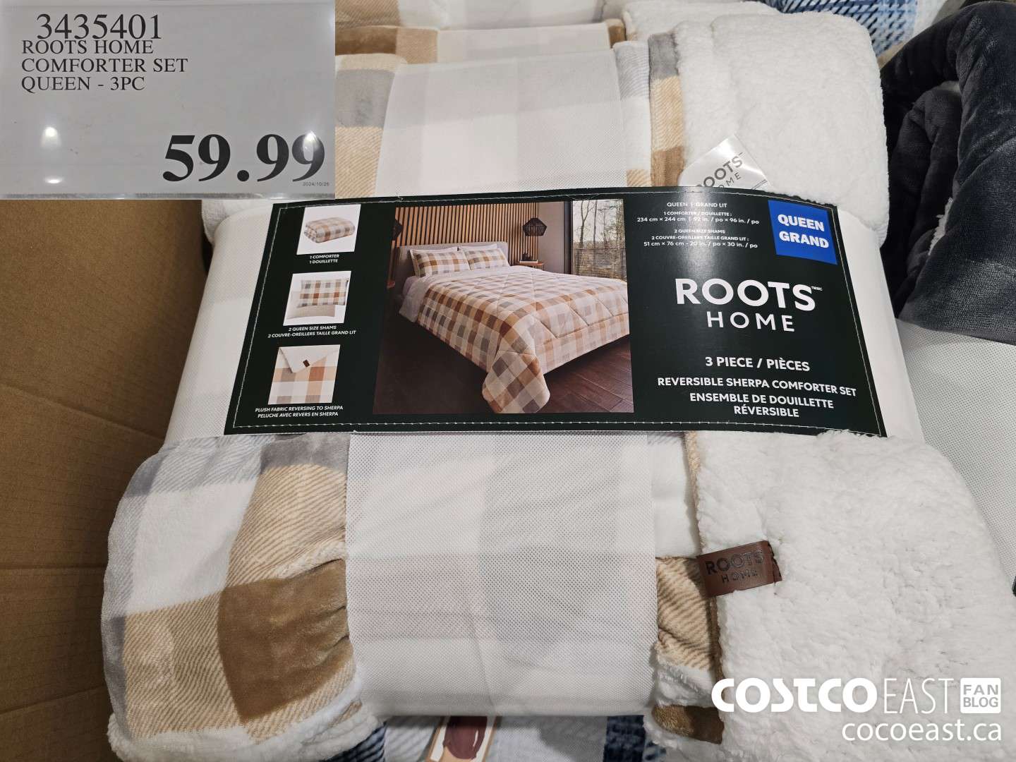 3435401 ROOTS HOME COMFORTER SET QUEEN - 3PC $59.99