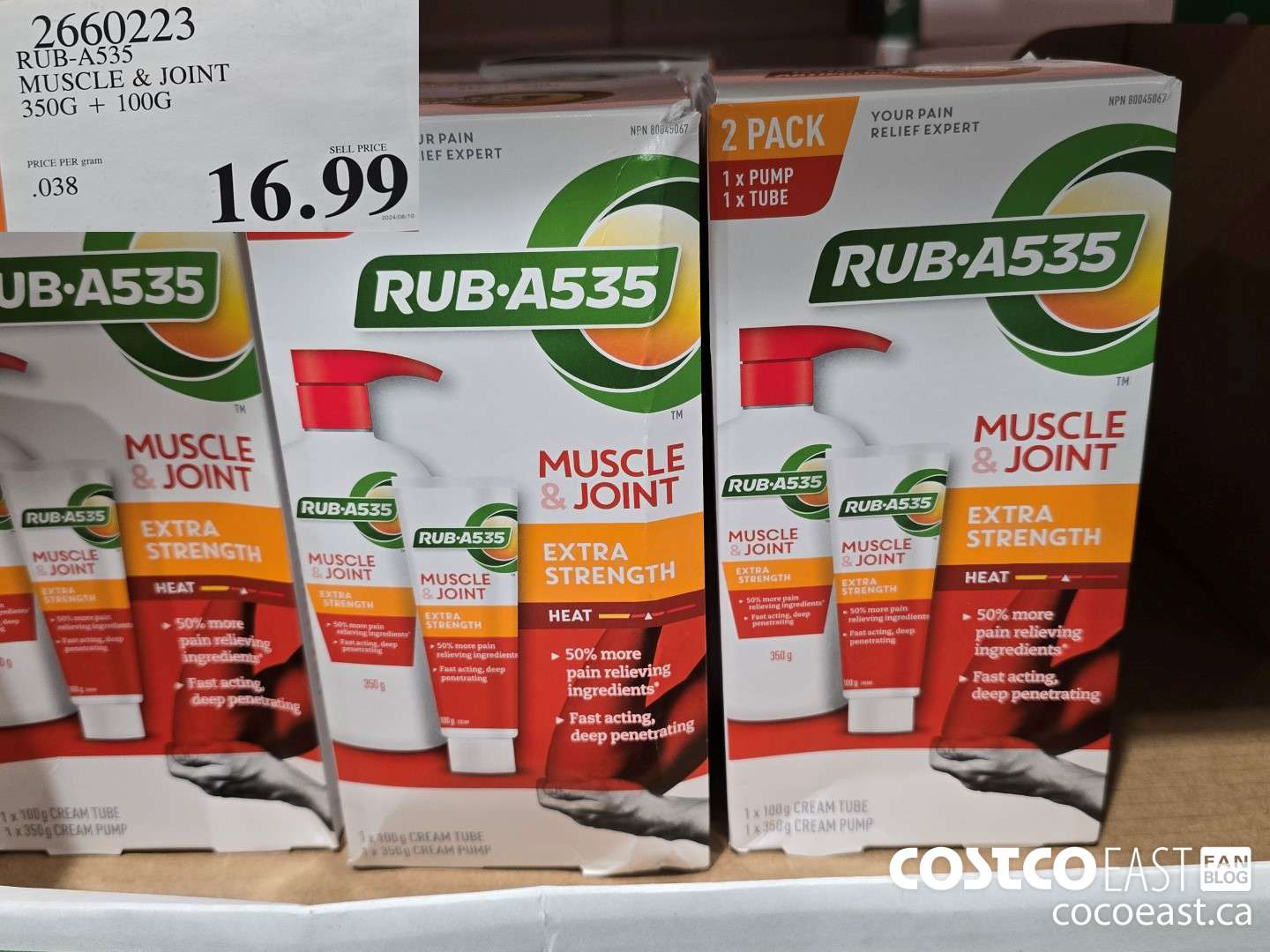 2660223 RUB-A535 MUSCLE & JOINT 350G + 100G $16.99