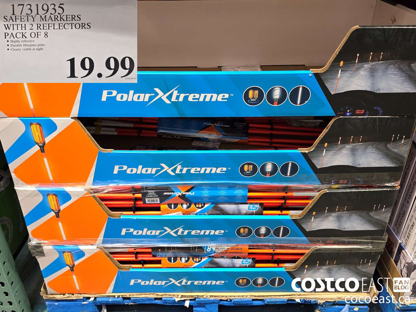 1731935 SAFETY MARKERS WITH 2 REFLECTORS PACK OF 8 $19.99