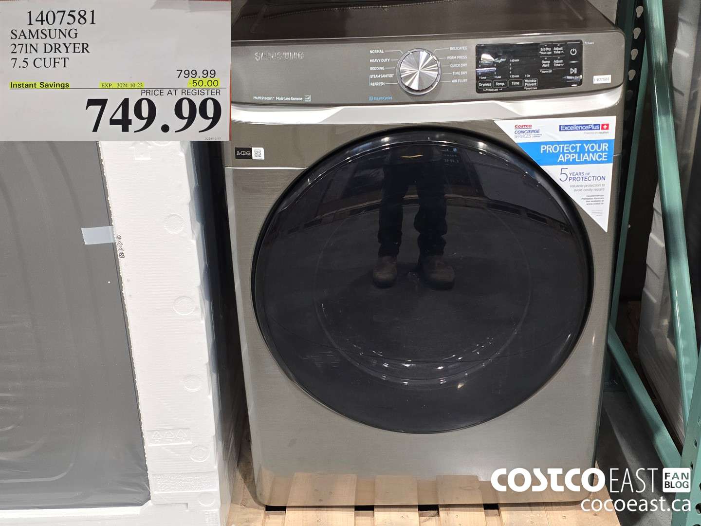 1407581 SAMSUNG 27IN DRYER 7.5 CUFT ($50.00 INSTANT SAVINGS EXPIRES ON 2024-10-23) $749.99