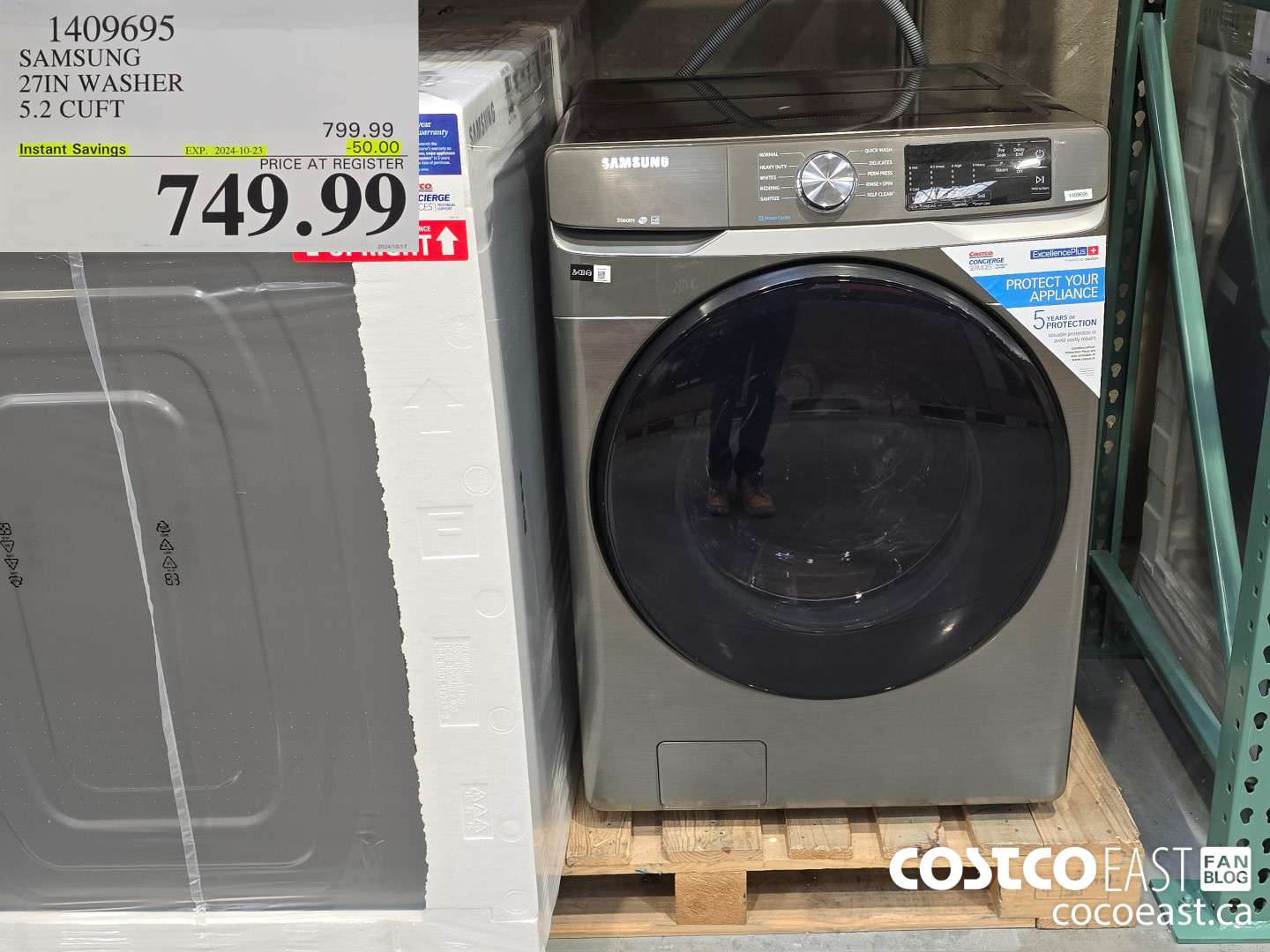 1409695 SAMSUNG 27IN WASHER 5.2 CUFT ($500.00 INSTANT SAVINGS EXPIRES ON 2024-10-23) $749.99