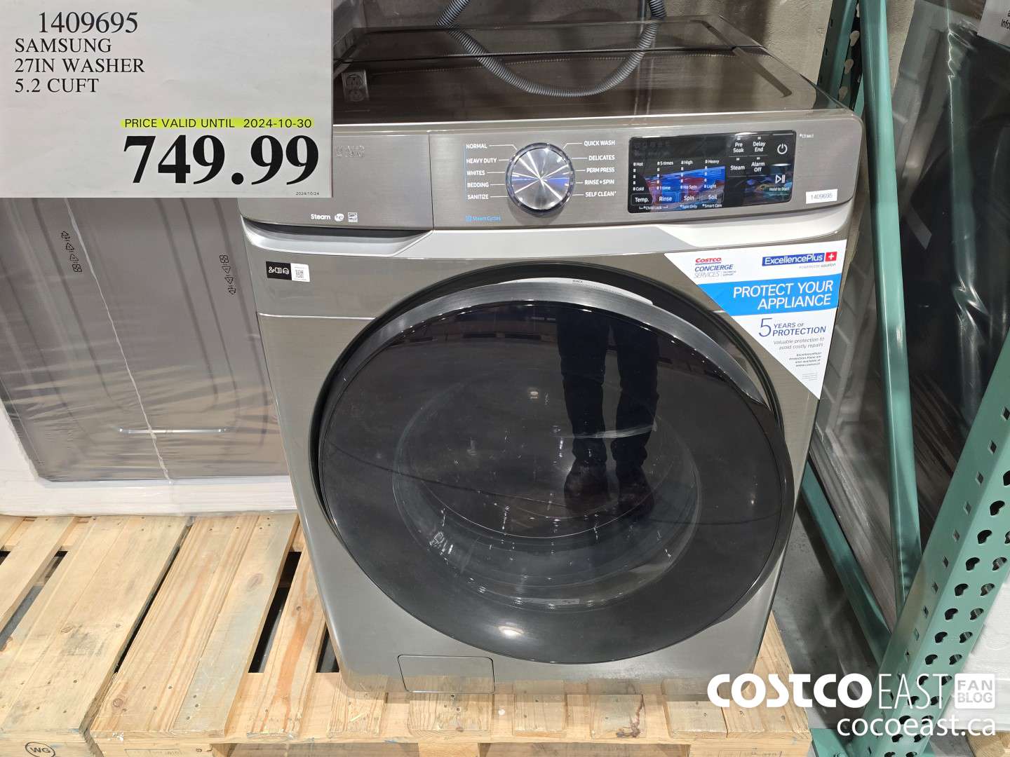 1409695 SAMSUNG 27IN WASHER 5.2 CUFT $749.99