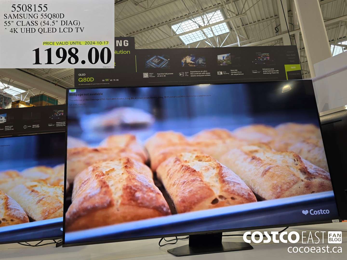 5508155 SAMSUNG 55Q80D 55 CLASS (54.5