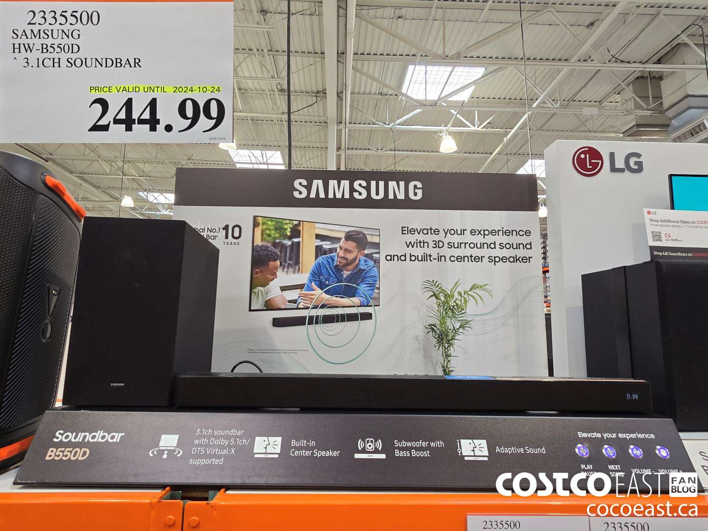 2335500 SAMSUNG HW-B550D SOUNDBAR 3.1 CH $244.99