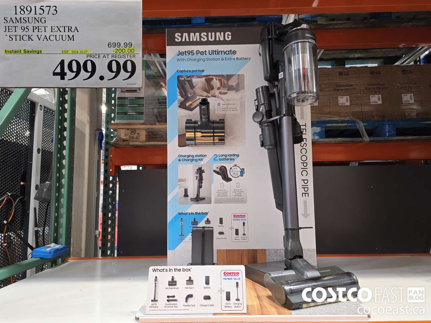 1891573 SAMSUNG JET 95 PET EXTRA STICK VACUUM ($200.00 INSTANT SAVINGS EXPIRES ON 2024-10-27) $499.99