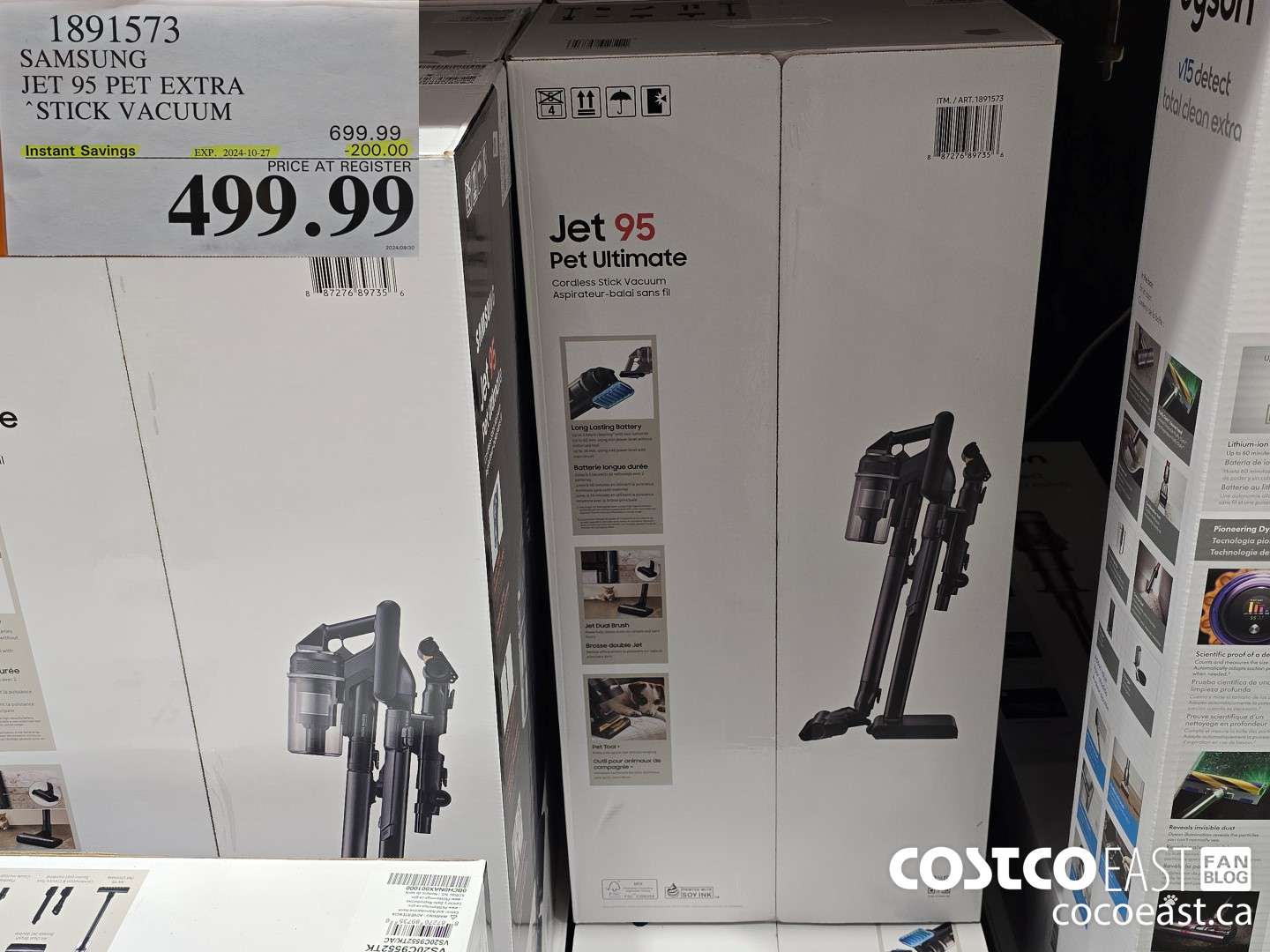 1891573 SAMSUNG JET 95 PET EXTRA STICK VACUUM ($200.00 INSTANT SAVINGS EXPIRES ON 2024-10-27) $499.99