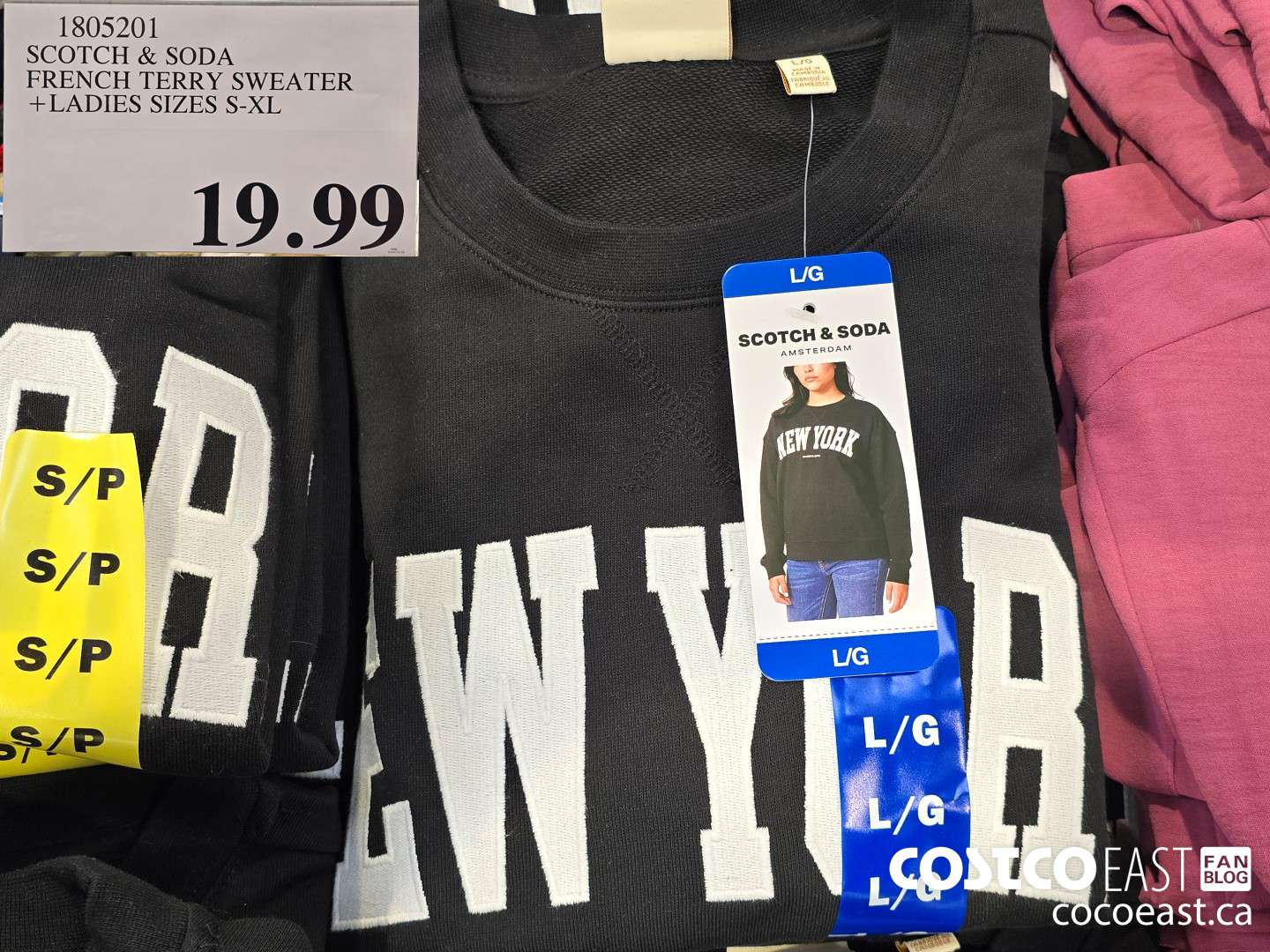 1805201 SCOTCH & SODA FRENCH TERRY SWEATER + LADIES SIZES S-XL $19.99