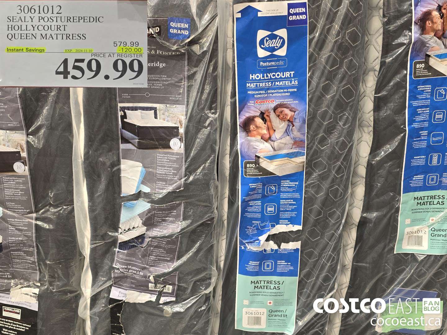 3061012 SEALY POSTUREPEDIC HOLLYCOURT QUEEN MATTRESS ($120.00 INSTANT SAVINGS EXPIRES ON 2024-11-10) $459.99