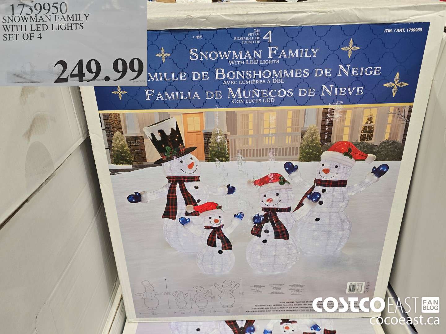 1739950 SNOWMAN FAMILY WITH LED LIGHTS SET OF 4 $249.99
