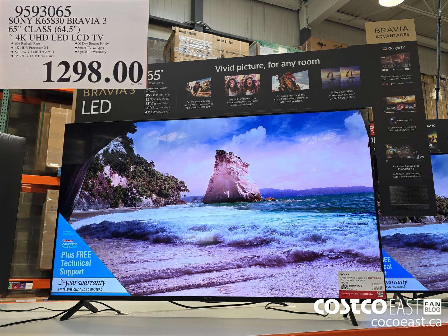 9593065 SONY K65S30 BRAVIA 3 65