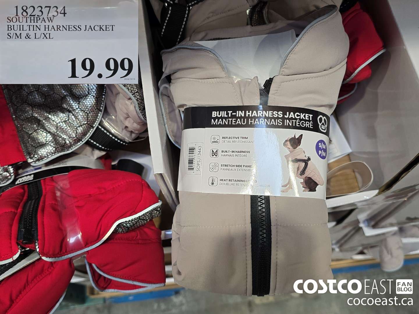 1823734 SOUTHPAW BUILTIN HARNESS JACKET S/M & L/XL $19.99