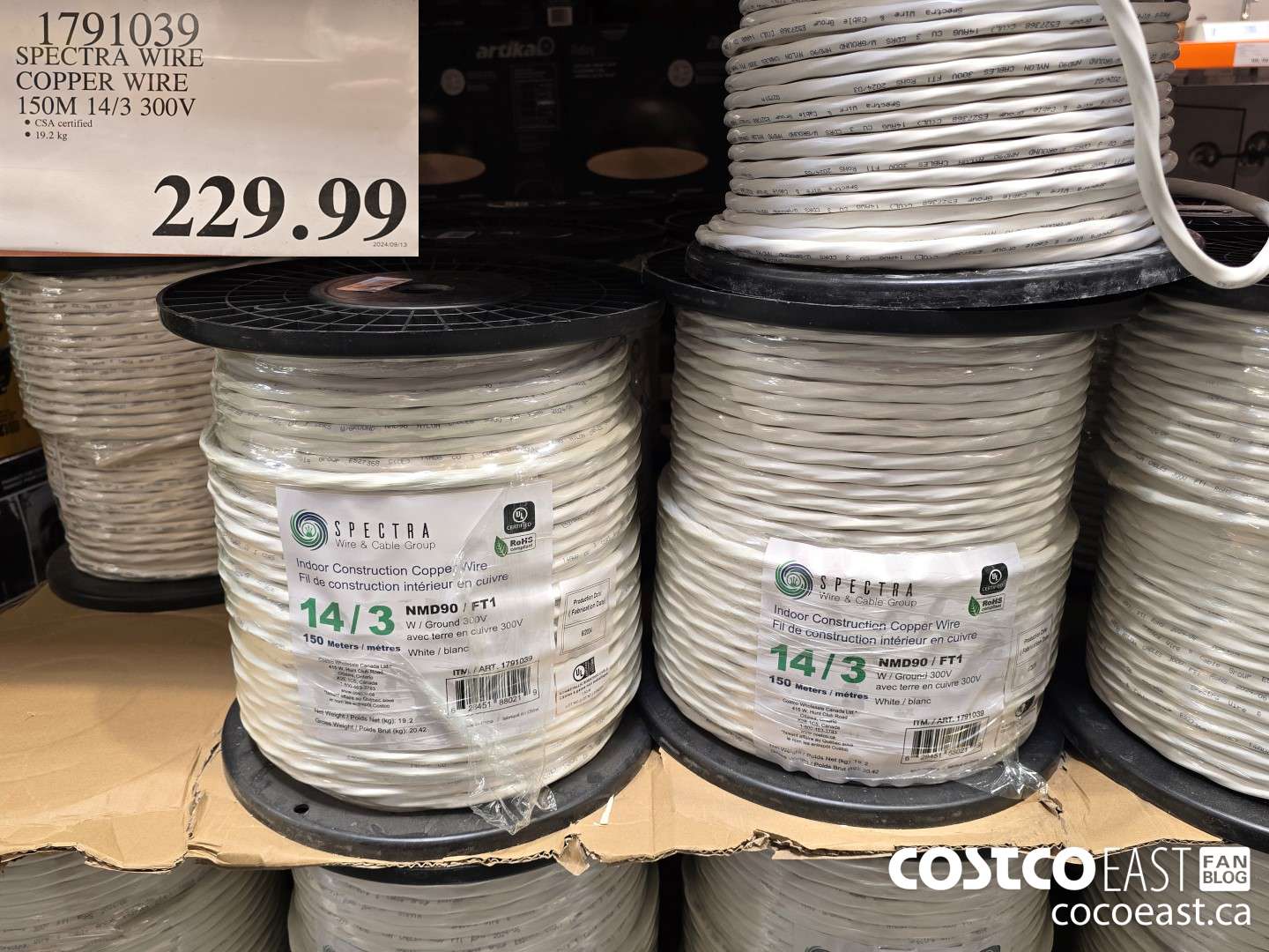 1791039 SPECTRA WIRE COPPER WIRE 150M 14/3 300V $229.99