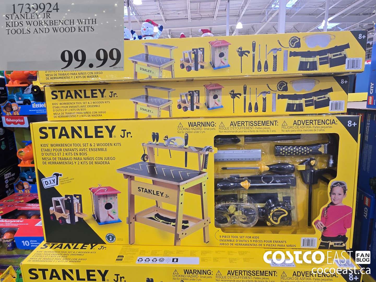1739924 STANLEY JR KIDS WORKBENCH WITH TOOLS AND WOOD KITS $99.99