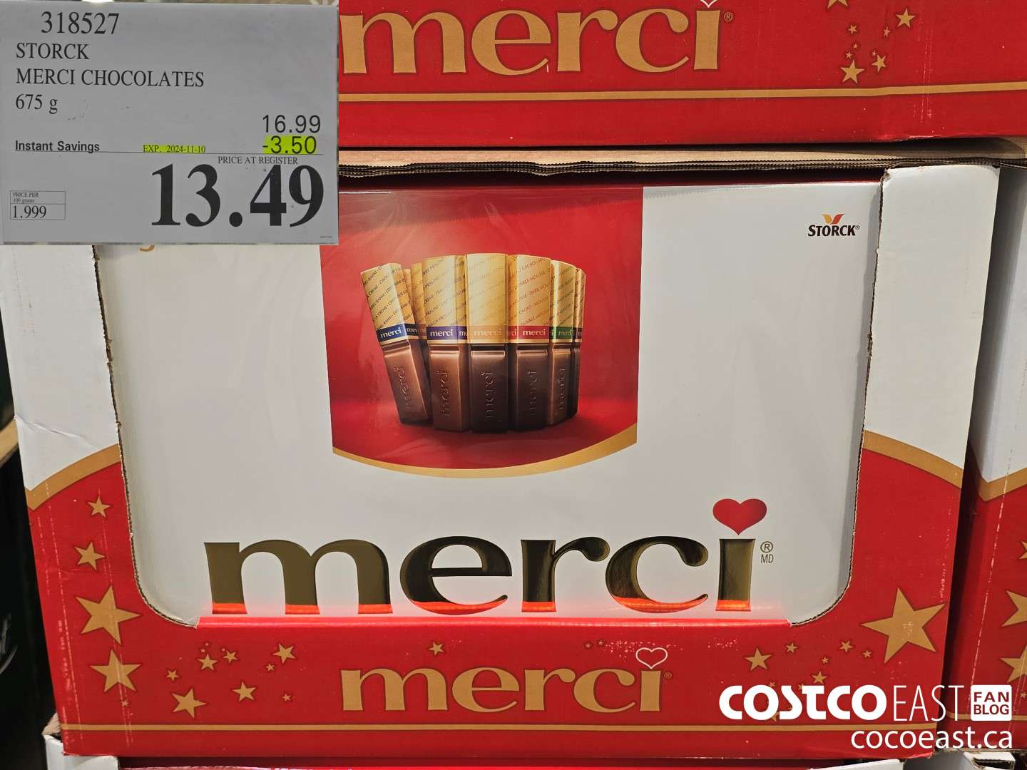 318527 STORCK MERCI CHOCOLATE 675G ($3.50 INSTANT SAVINGS EXPIRES ON 2024-11-10) $13.49