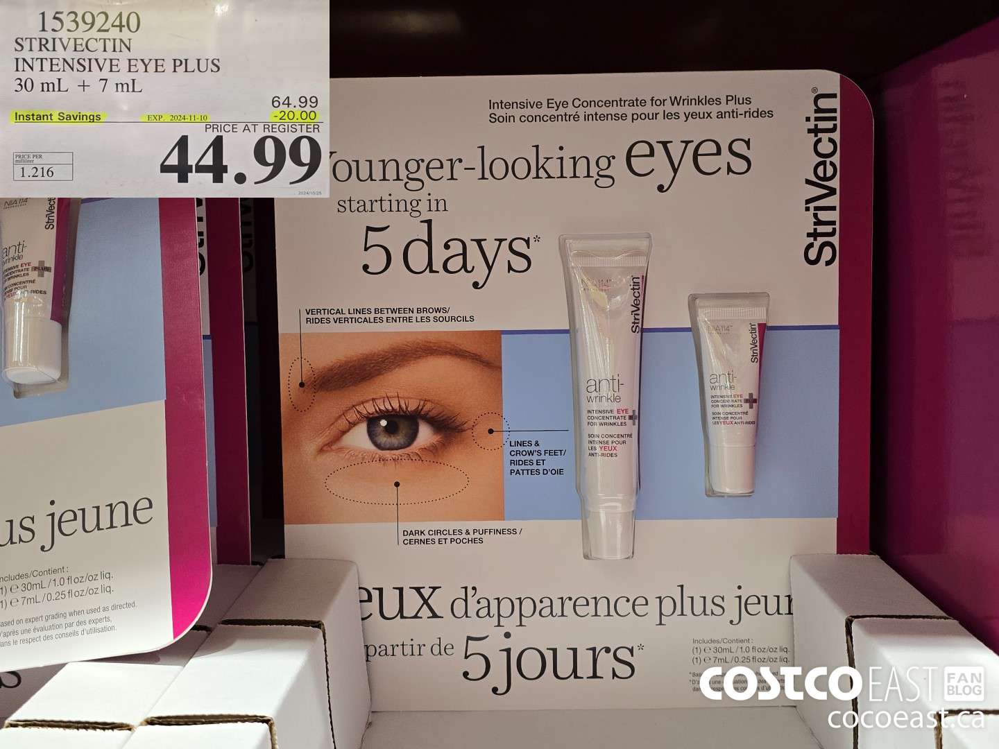 1539240 STRIVECTIN INTENSIVE EYE PLUS 30 mL + 7 mL ($20.00 INSTANT SAVINGS EXPIRES ON 2024-11-10) $44.99
