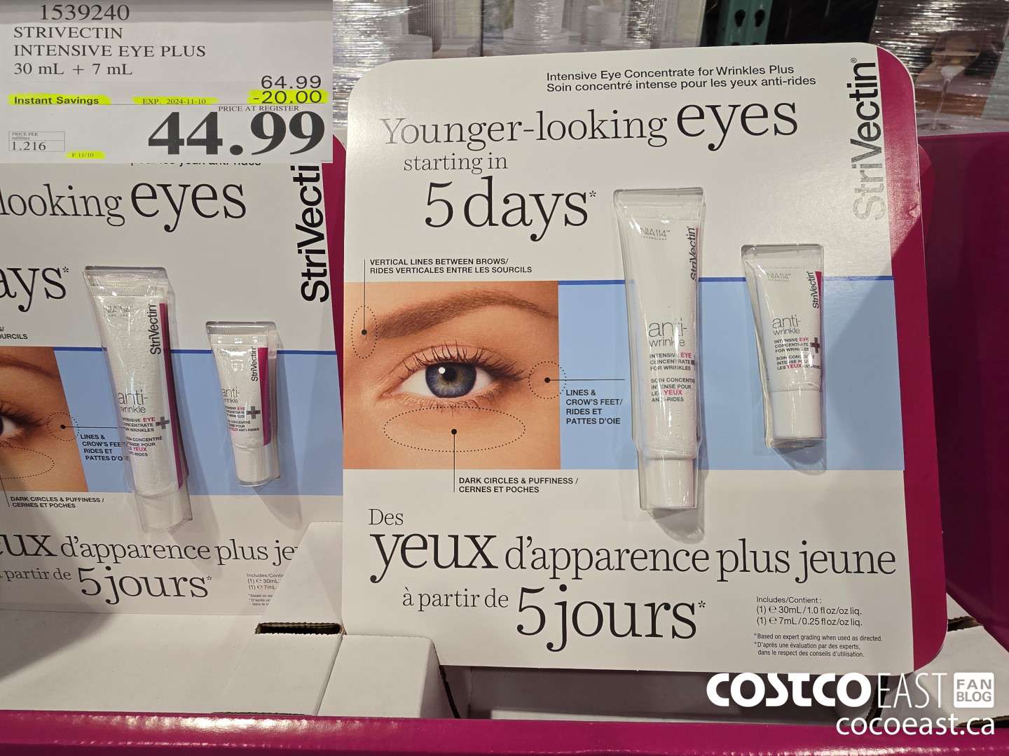 1539240 STRIVECTIN INTENSIVE EYE PLUS 30 mL + 7 mL ($20.00 INSTANT SAVINGS EXPIRES ON 2024-11-10) $44.99