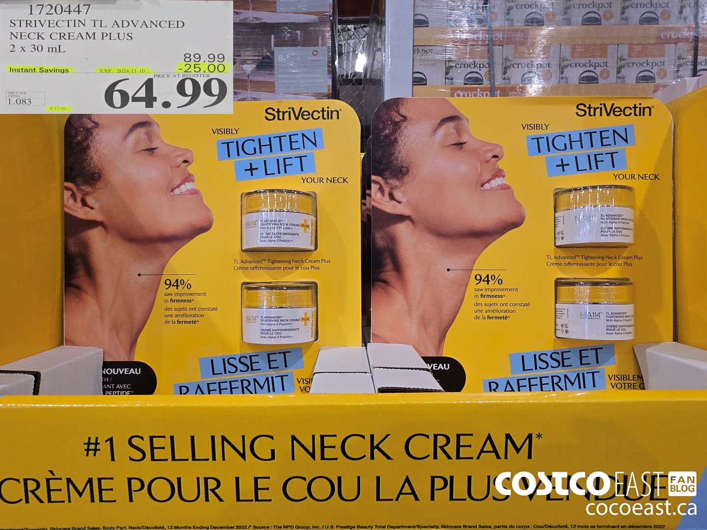 1720447 STRIVECTIN TL ADVANCED NECK CREAM PLUS 2 x 30 mL ($25.00 INSTANT SAVINGS EXPIRES ON 2024-11-10) $64.99