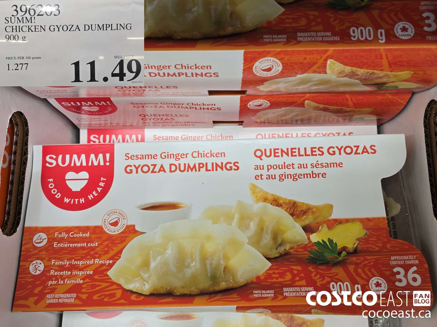 396203 SUMM! CHICKEN GYOZA DUMPLING 900G $11.49