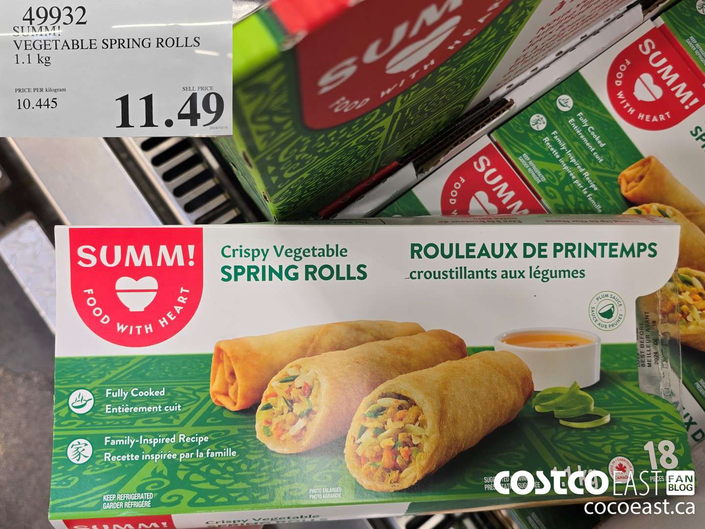 49932 SUMM! VEGETABLE SPRING ROLLS 1.1KG $11.49
