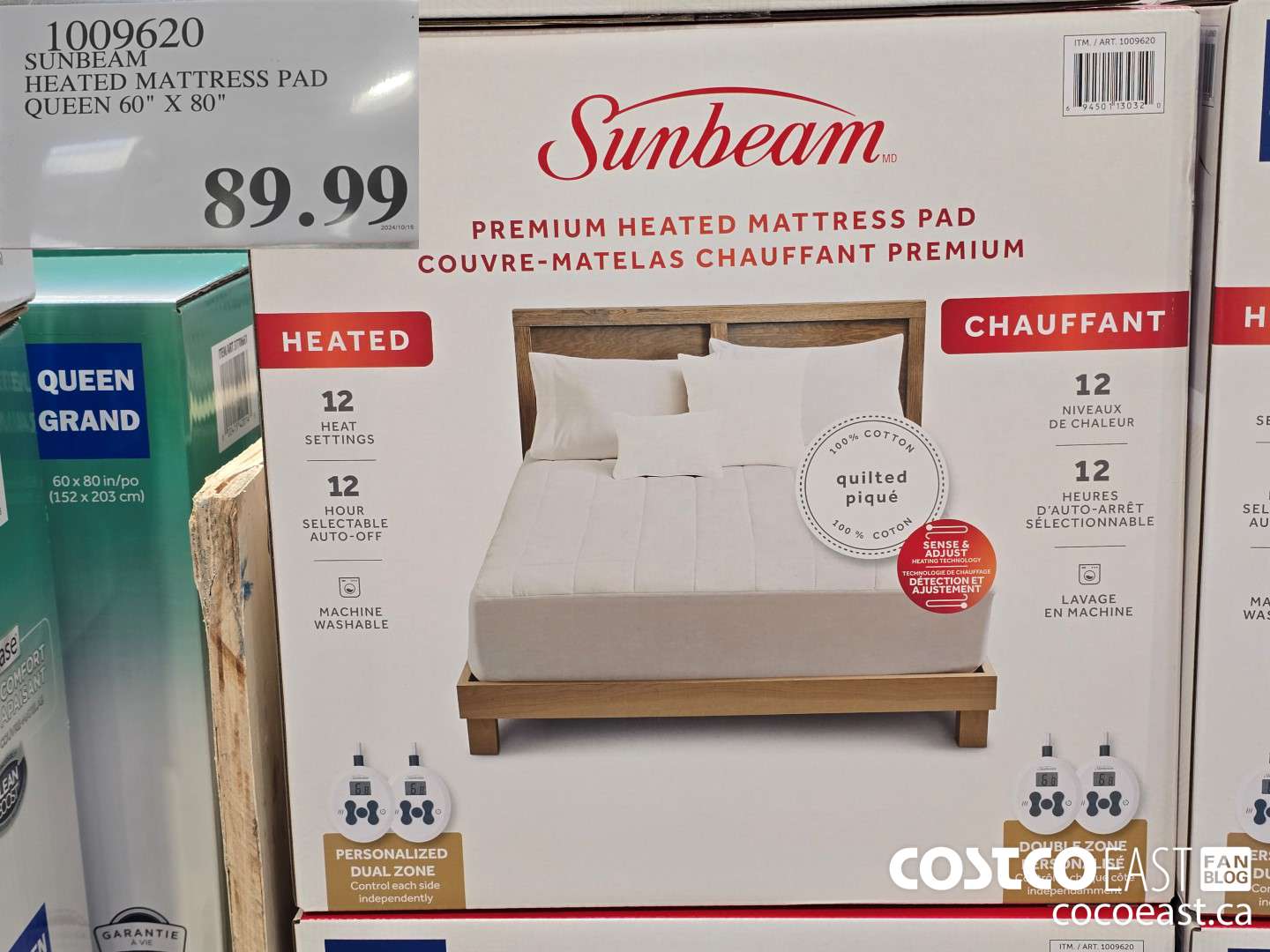 1009620 SUNBEAM HEATED MATTRESS PAD QUEEN 60