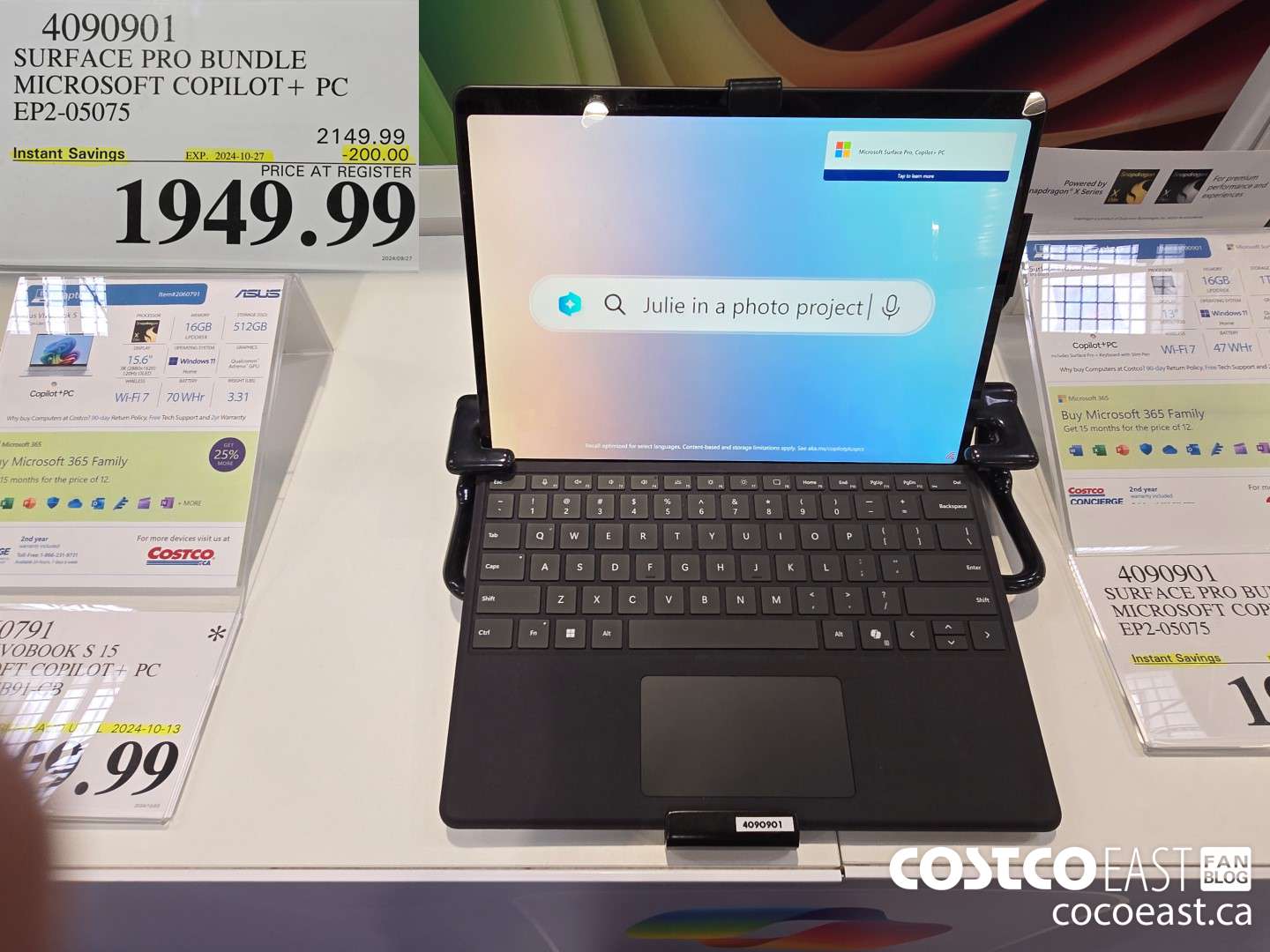 4090901 SURFACE PRO BUNDLE MICROSOFT COPILOT+ PC EP2-05075 ($200.00 INSTANT SAVINGS EXPIRES ON 2024-10-27) $1949.99