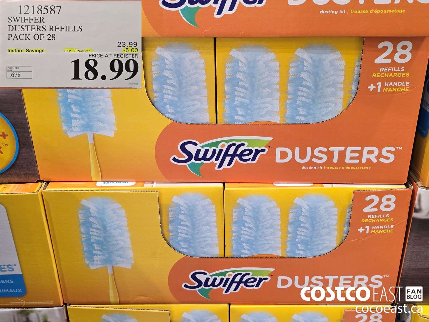 1218587 SWIFFER DUSTERS REFILLS PACK OF 28 ($5.00 INSTANT SAVINGS EXPIRES ON 2024-10-27) $18.99