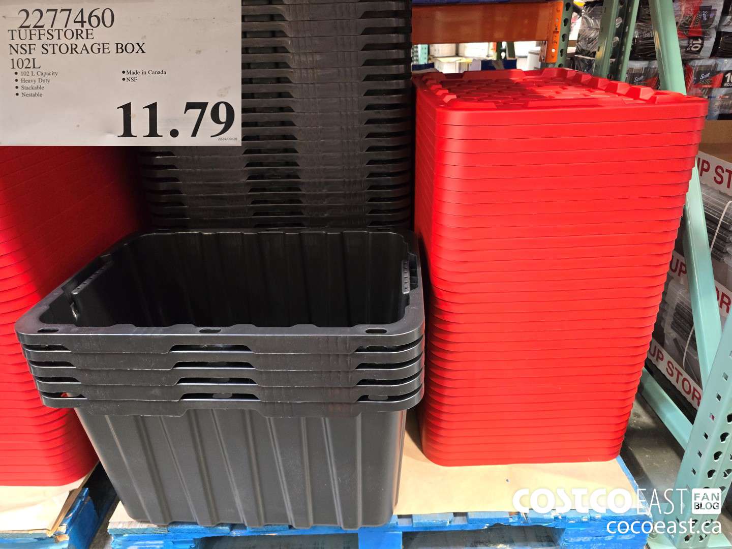 2277460 TUFFSTORE NSF STORAGE BOX 102L $11.79