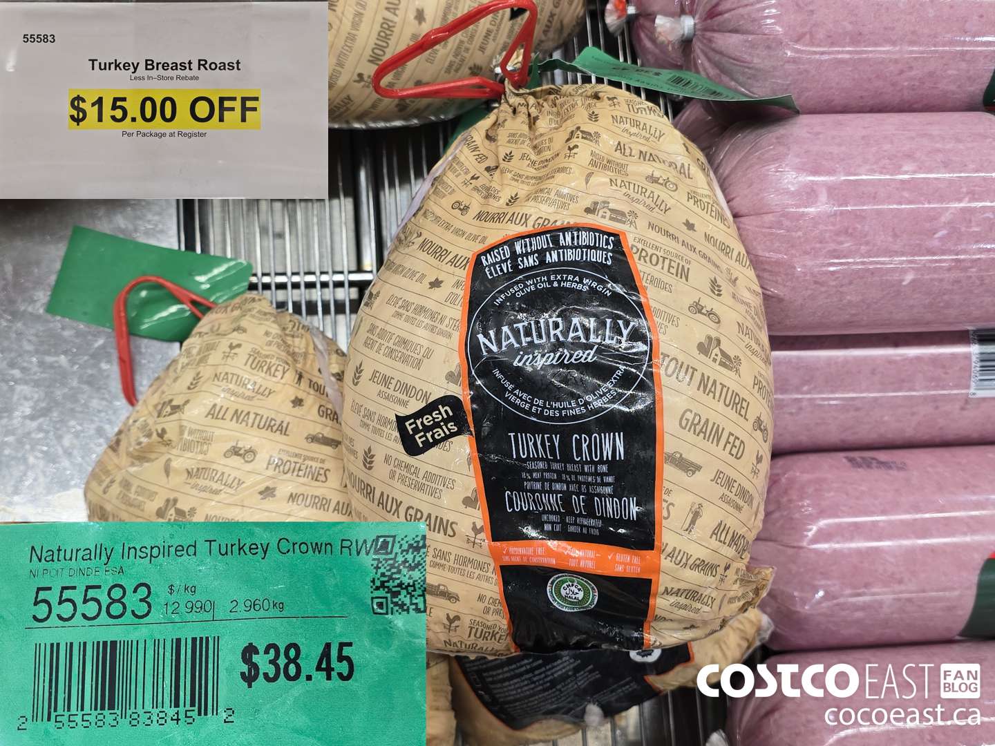 55583 TURKEY BREAST ROAST DISCOUNT PER KILOGRAM ($15.00 INSTANT SAVINGS)