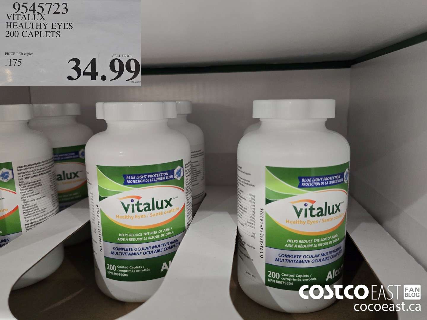9545723 VITALUX HEALTHY EYES 200 CAPLETS $34.99