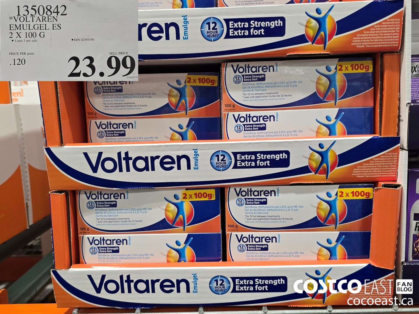 1350842 VOLTAREN EMULGEL ES 2 X 100 G $23.99