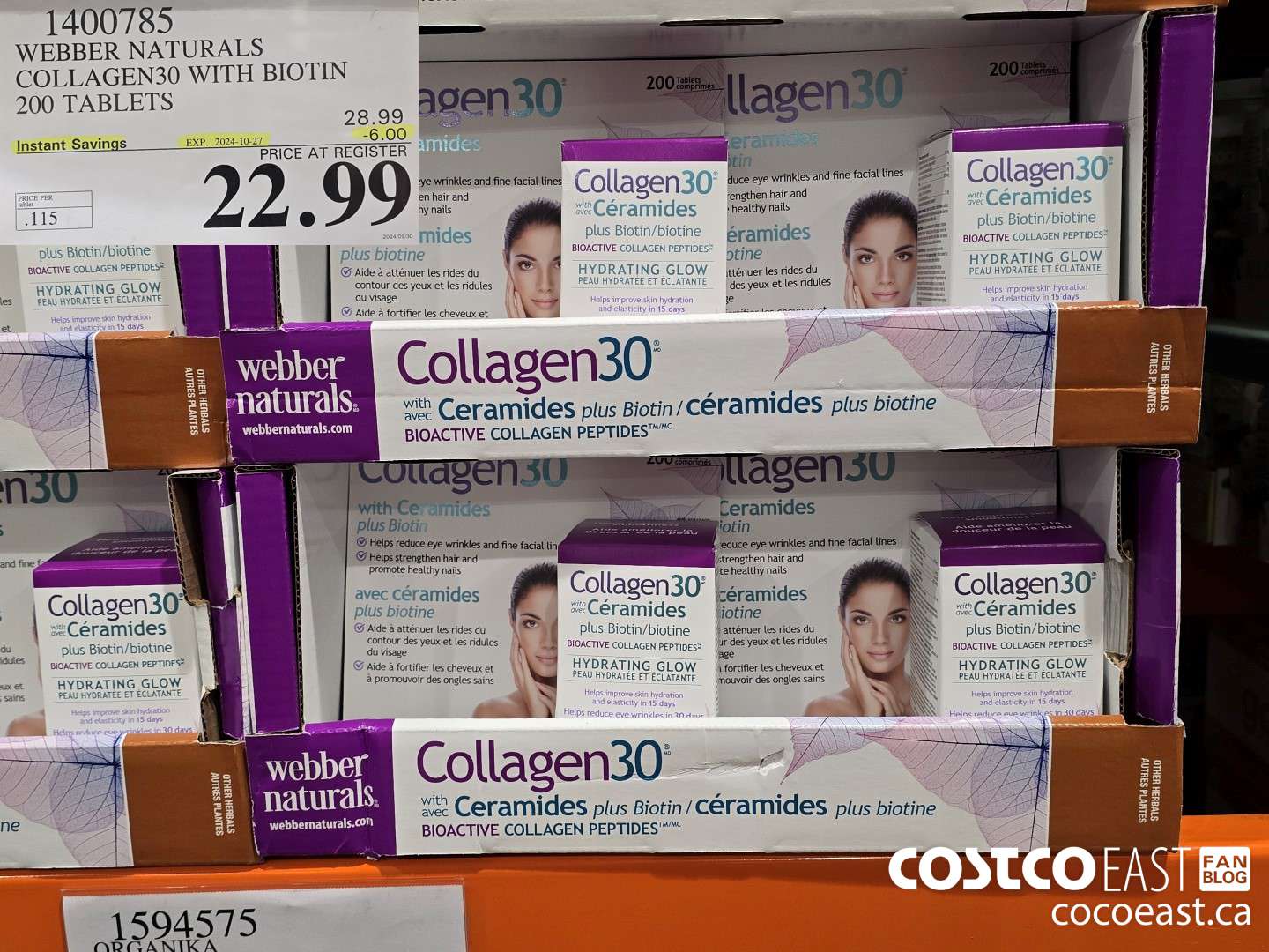 1400785 WEBBER NATURALS COLLAGEN30 WITH BIOTIN & CERAMIDES 200 TABLET ($6.00 INSTANT SAVINGS EXPIRES ON 2024-10-27) $22.99