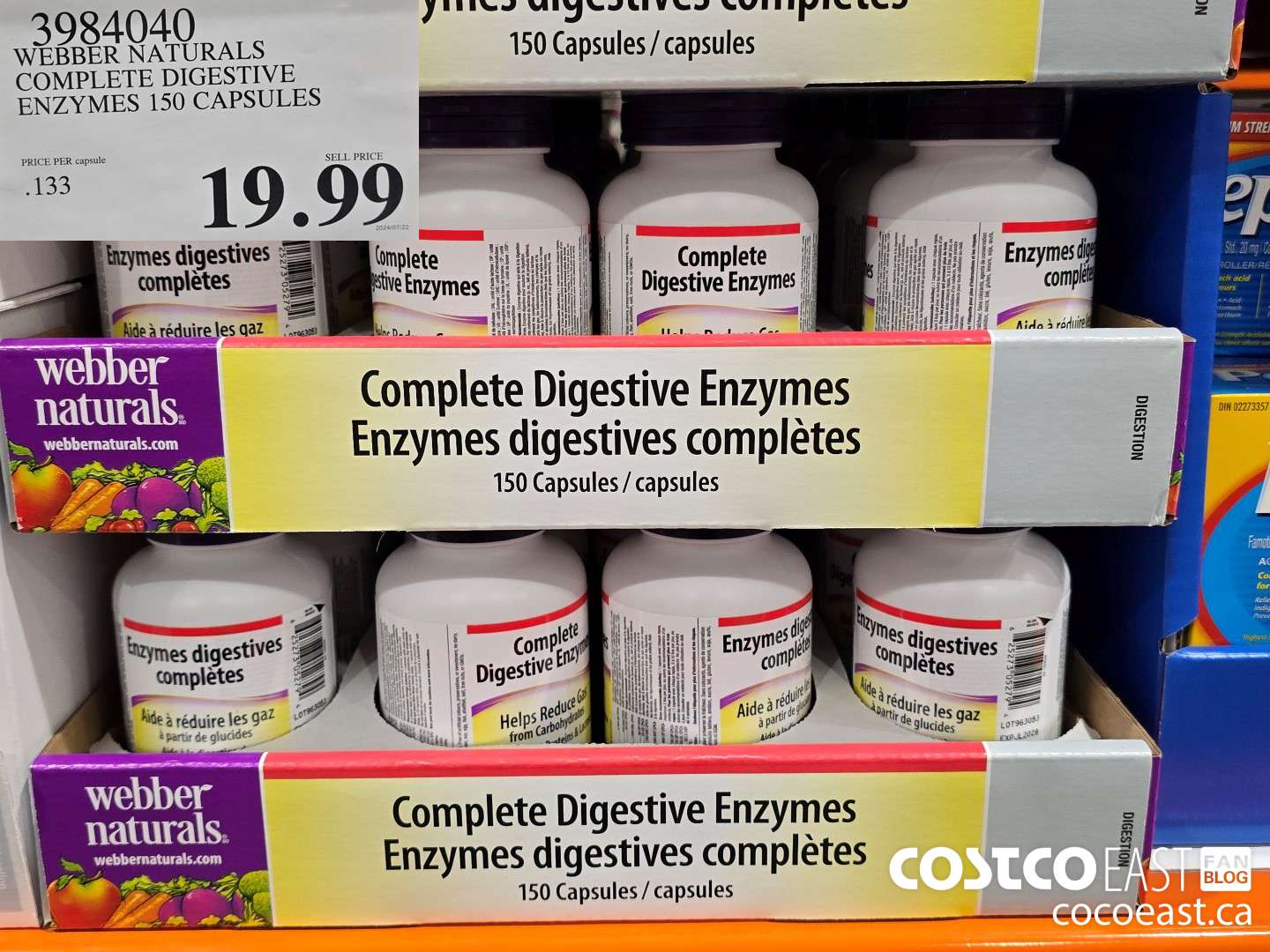3984040 WEBBER NATURALS COMPLETE DIGESTIVE ENZYMES 150 CAPSULES $19.99