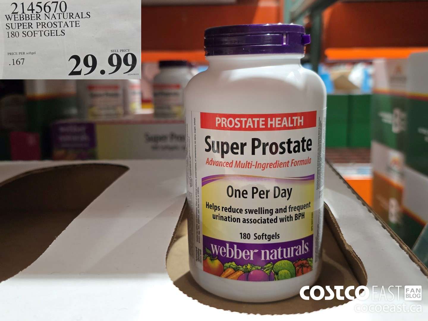 2145670 WEBBER NATURALS SUPER PROSTATE 180 SOFTGELS $29.99