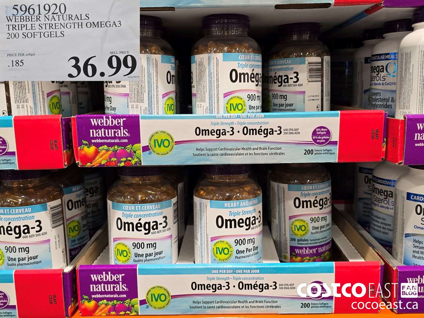 5961920 WEBBER NATURALS TRIPLE STRENGTH OMEGA3 200 SOFTGELS $36.99