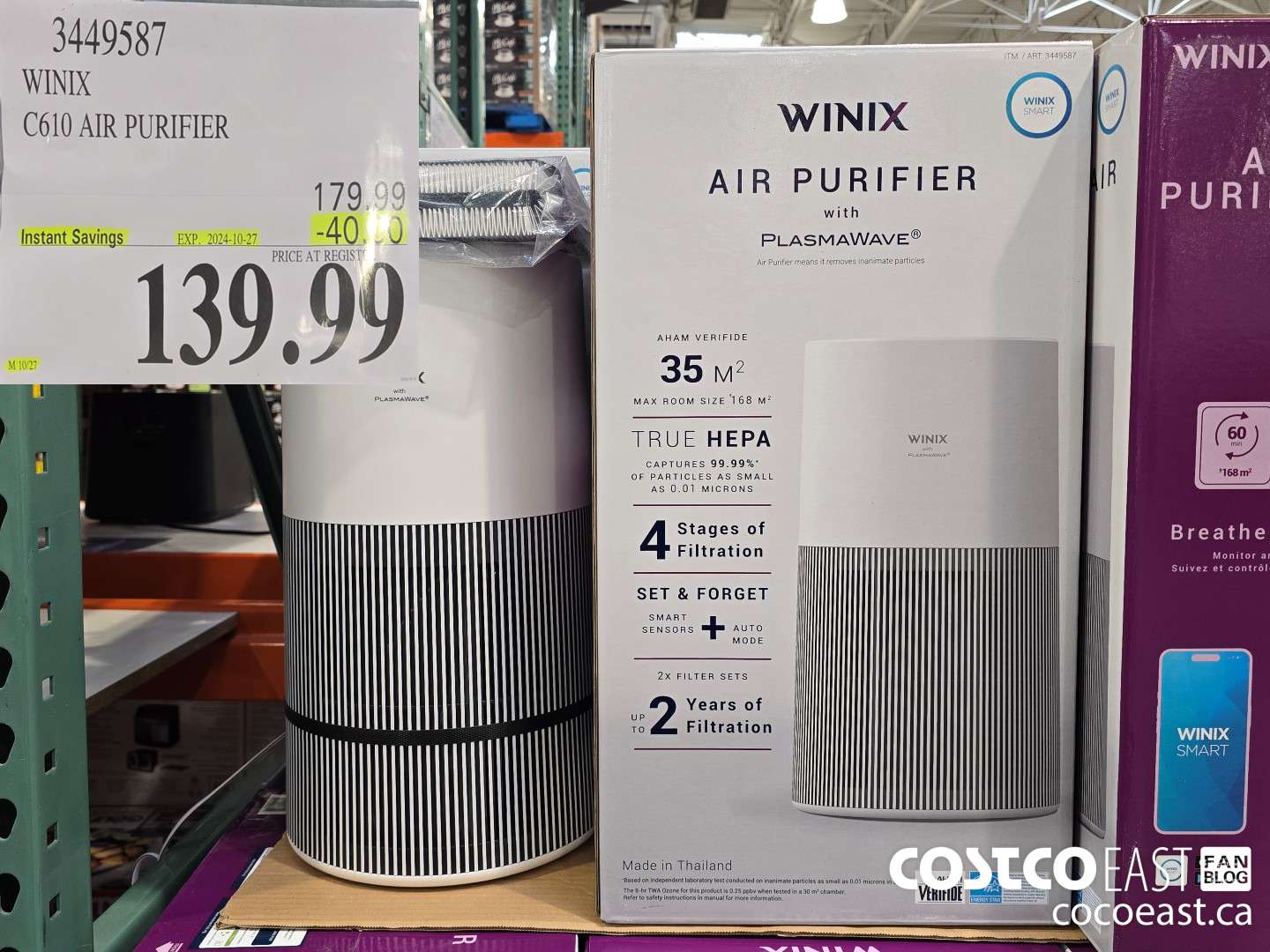 3449587 WINIX ($40.00 INSTANT SAVINGS EXPIRES ON 2024-10-27) $139.99