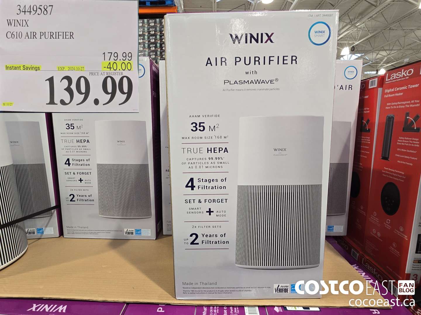3449587 WINIX ($40.00 INSTANT SAVINGS EXPIRES ON 2024-10-27) $139.99