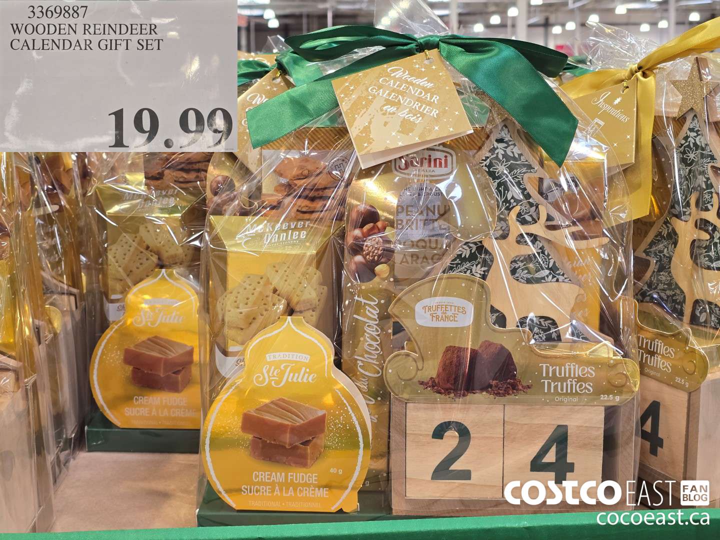 3369887 WOODEN REINDEER CALENDAR GIFT SET $19.99