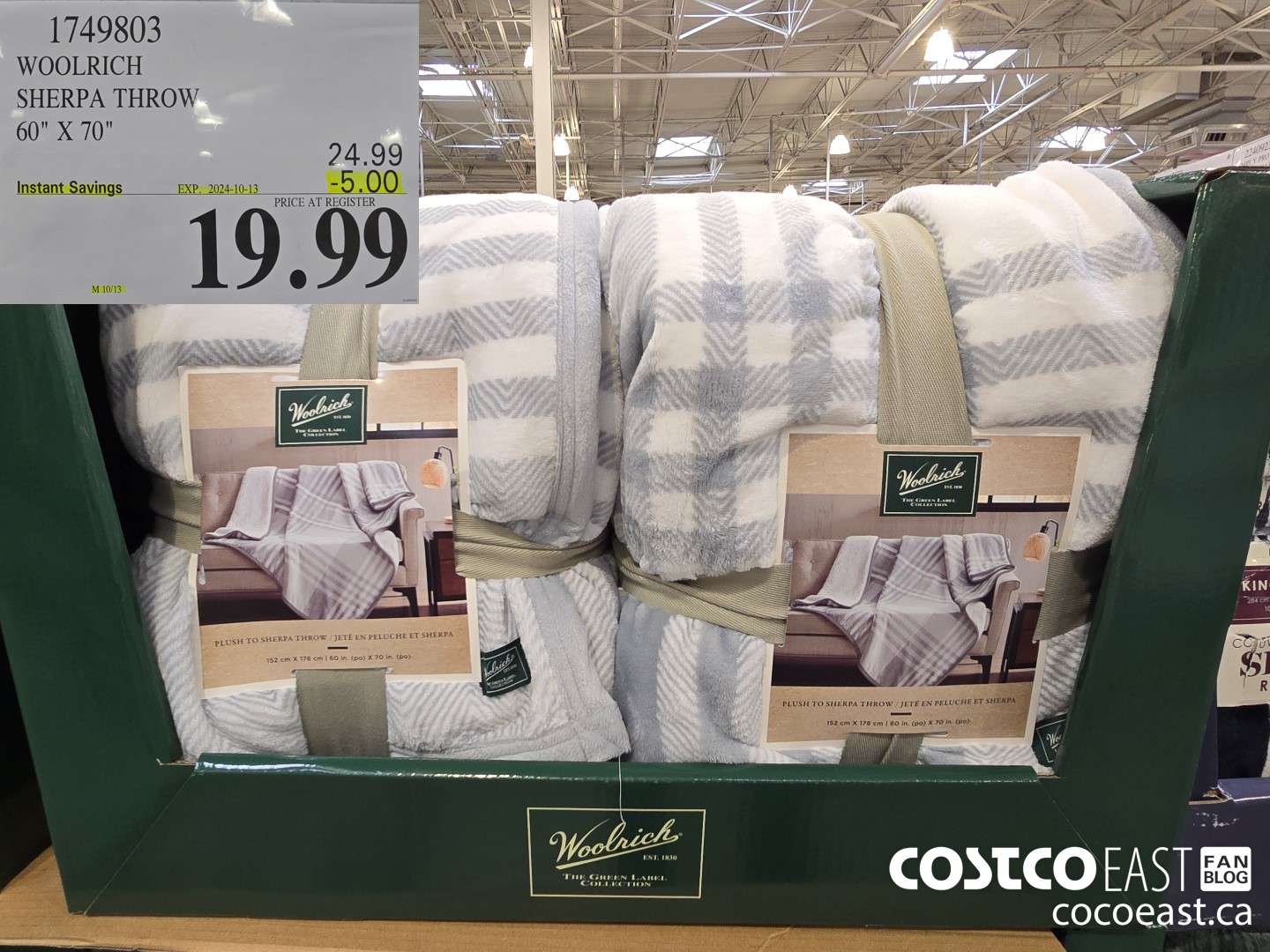 1749803 WOOLRICH SHERPA THROW 60